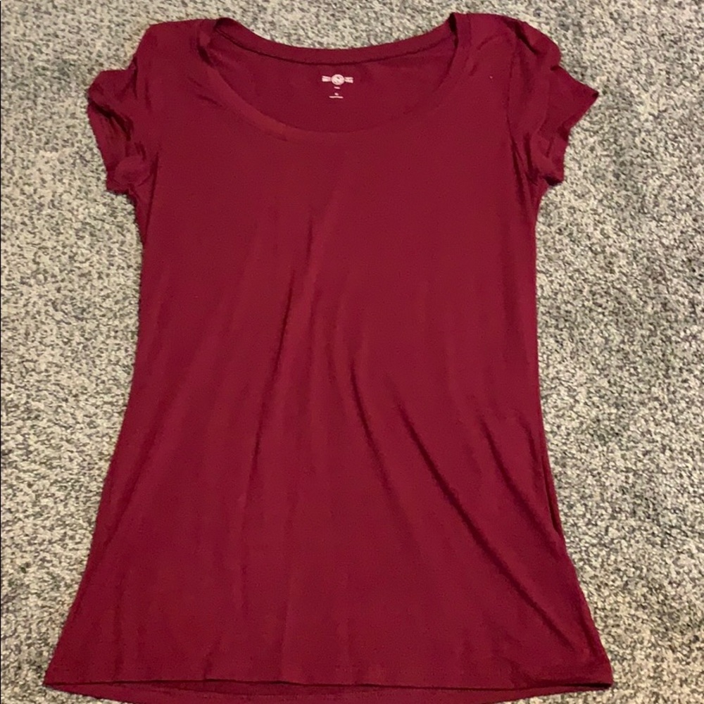 Maroon top